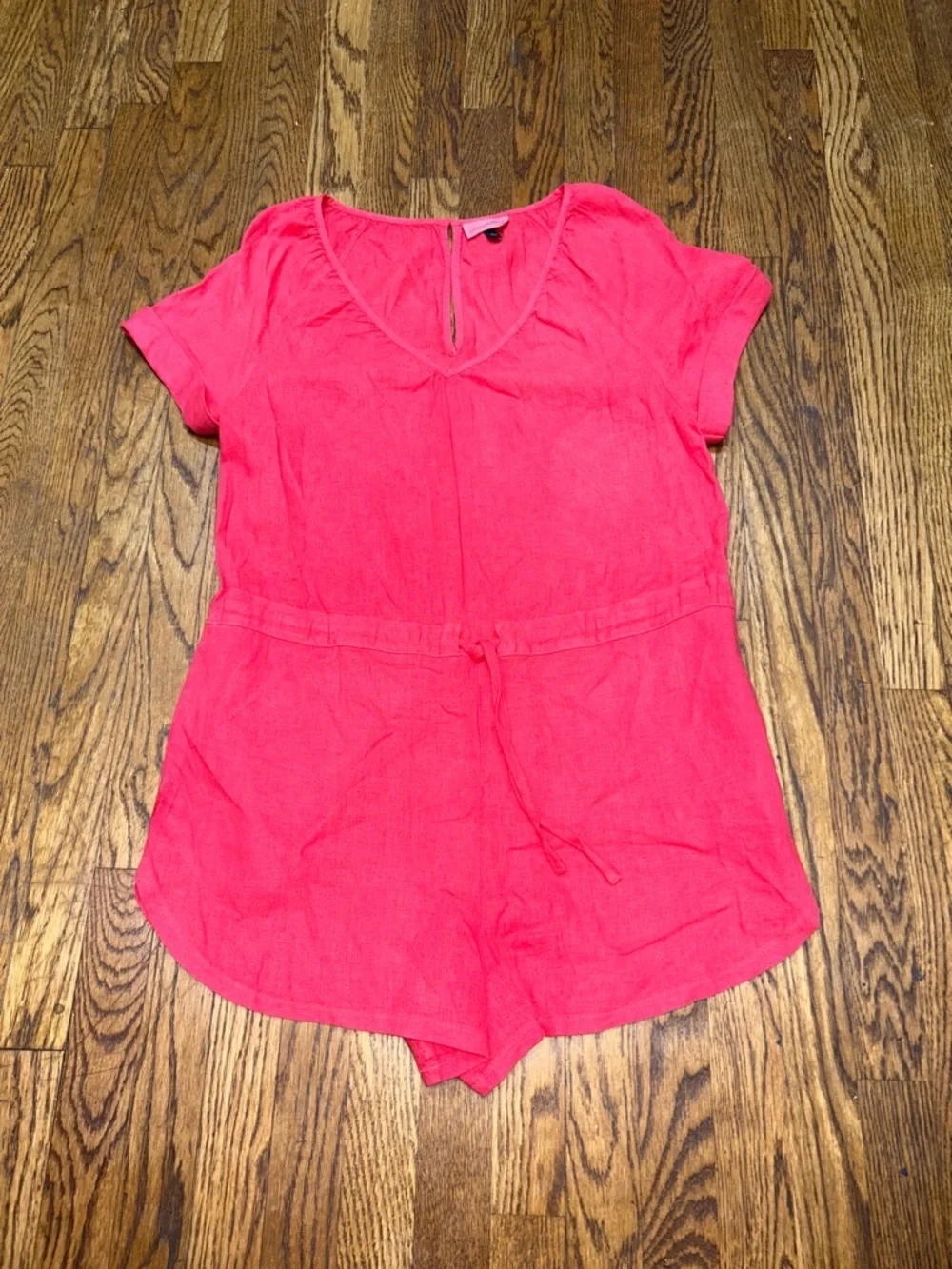 Universal Thread Coral Linen Blend Romper – Women’s Small